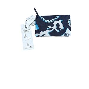 Vera Bradley Navy and White Floral Pouch
